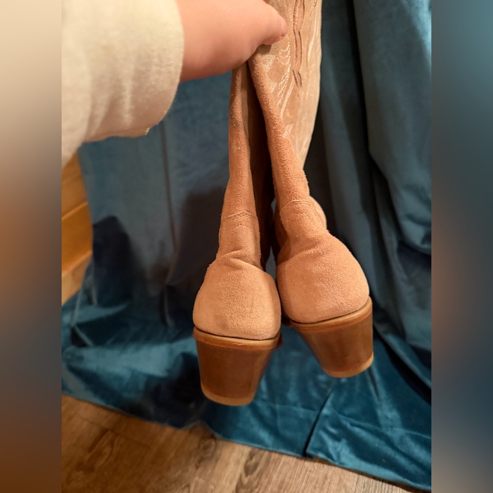 IDYLLWIND BY MIRANDA LAMBERT BLUSH PINK SIZE 9 CHARMED LIFE SUEDE WESTERN BOOT - Picture 3 of 6